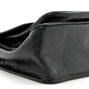 Crinkled Calfskin Matelasse Monogram Medium Niki Chain Satchel Black