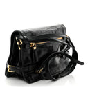 Soft Lux Calfskin Triangle Mini Shoulder Bag Black