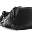 Lambskin Quilted Small Loulou Puffer Monogram Chain Satchel Black