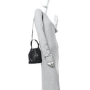 Tessuto Saffiano Ricamo Sequin Crystal Embellished Mini Re-Edition 1978 Bucket Bag Black