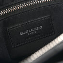 Calfskin Y Quilted Monogram Medium Loulou Chain Satchel Black