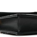 Grain De Poudre Matelasse Chevron Monogram Envelope Chain Wallet Black