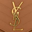 Grain De Poudre Matelasse Chevron Monogram Envelope Clutch Natural Dark