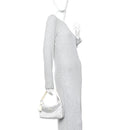 Satin Crystal Mini Re-Edition 2000 Bag White
