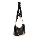 Patent Naplak Re-Edition 2005 Shoulder Bag With Charm Black