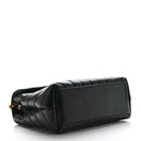 Calfskin Y Quilted Monogram Small Loulou Chain Satchel Black