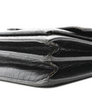 Calfskin Crocodile Embossed Medium Monogram Sunset Black