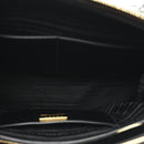 Saffiano Lux Medium Galleria Double Zip Black Black