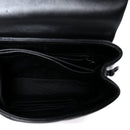 Calfskin Y Quilted Monogram Monochrome Toy Loulou Crossbody Bag Black