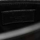 Crinkled Calfskin Matelasse Monogram Medium Niki Chain Satchel Black