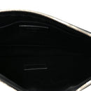 Linen Canvas Rive Gauche Zipped Pouch Black