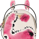 City Calfskin Tie Dye Print Mini Odette Backpack White Pink Black