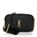 Grain De Poudre Matelasse Monogram Mini Lou Camera Bag Black