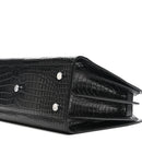 Calfskin Crocodile Embossed Baby Sac De Jour Black