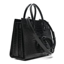 Calfskin Crocodile Embossed Baby Sac De Jour Black