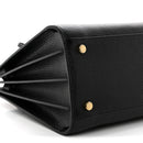 Grained Calfskin Small Sac De Jour Black