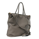 Vitello Daino Zippered Tote Argilla