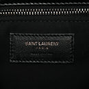 Crinkled Calfskin Matelasse Monogram Medium Niki Chain Satchel Black