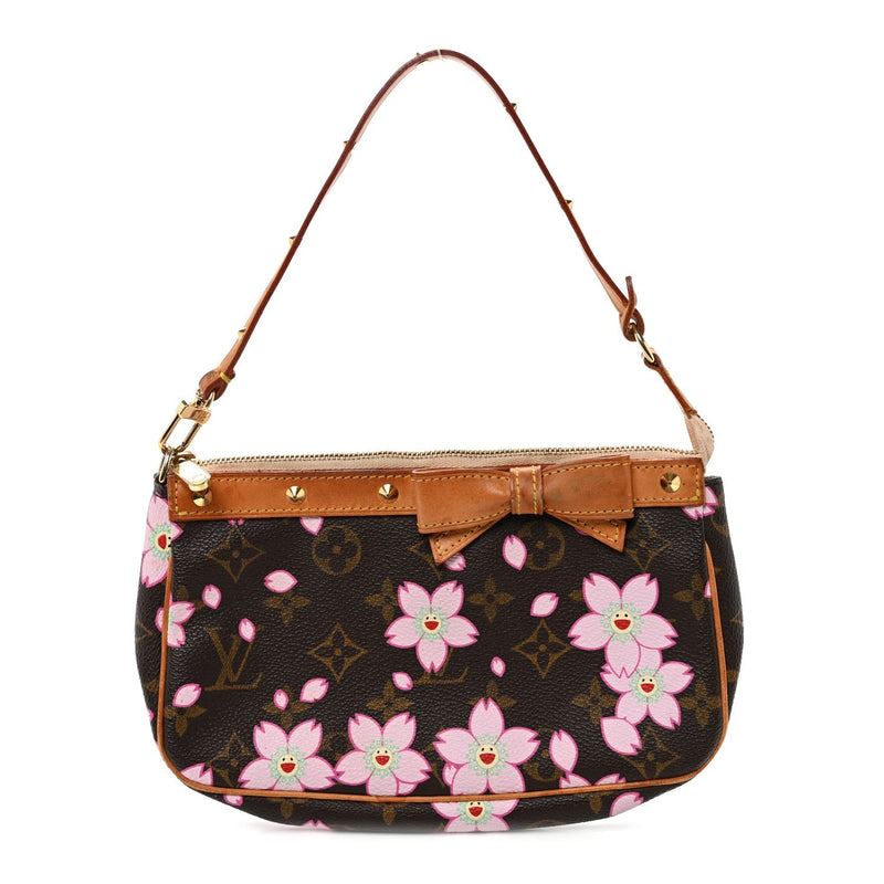 Monogram Cherry Blossom Pochette Accessories Brown