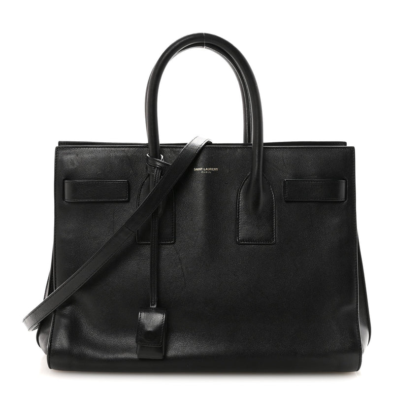 Calfskin Small Sac De Jour Black