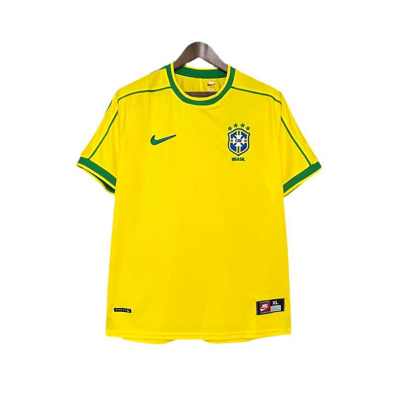 Brazil 1998 I Home Jersey - Retro Version | Free Shipping + Keychain Gift
