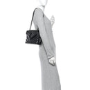 Calfskin Y Quilted Monogram Monochrome Small Loulou Chain Satchel Black
