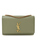 Grain De Poudre Medium Classic Monogram Kate Satchel Light Sage