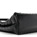 Calfskin Y Quilted Monogram Medium Loulou Chain Satchel Black