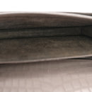 Calfskin Crocodile Embossed Medium Monogram Sunset Fog