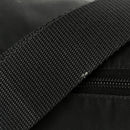 Tessuto Nylon Saffiano Double Buckle Messenger Shoulder Bag Black