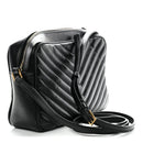 Calfskin Matelasse Monogram Lou Camera Bag Black