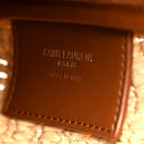 Raffia Calfskin Le 5 A 7 Small Hobo Natural Brick