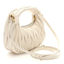 Nappa Matelasse Mini Wander Hobo White