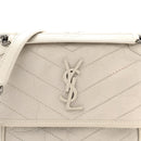 Crinkled Calfskin Matelasse Monogram Baby Niki Chain Satchel Blanc Vintage