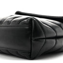Calfskin Y Quilted Monogram Toy Loulou Crossbody Bag Black