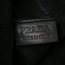 Shearling Nappa Triangle Quilted Patchwork System Tote Black