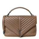 Sheepskin Matelasse Chevron Monogram Large College Bag Fard