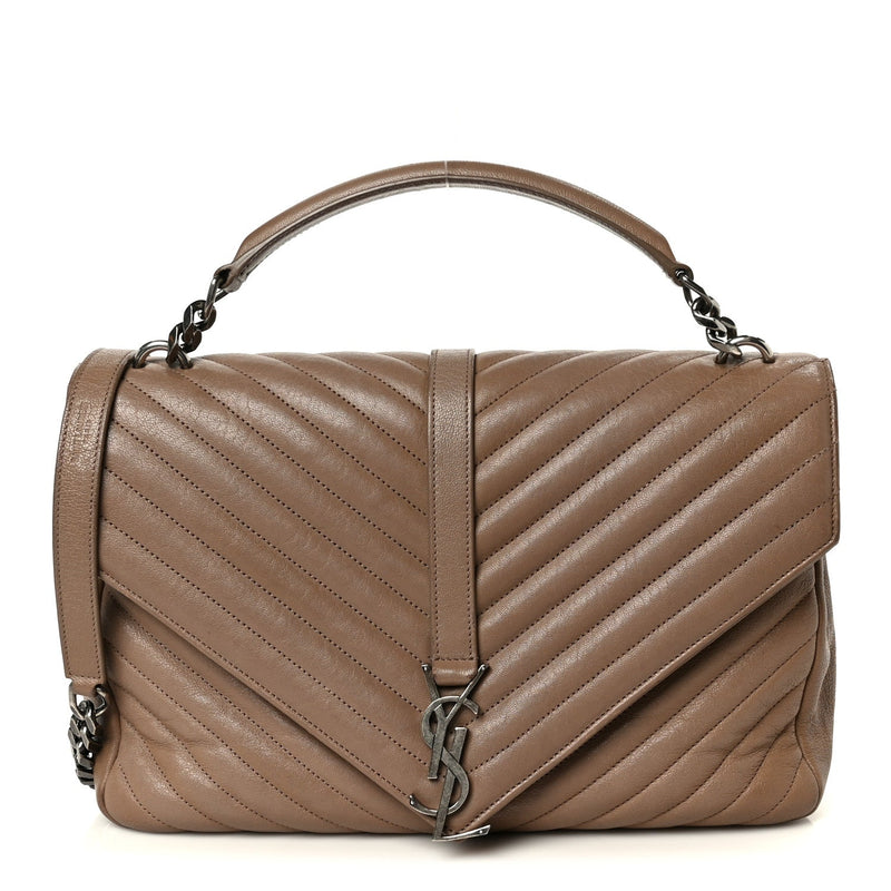 Sheepskin Matelasse Chevron Monogram Large College Bag Fard