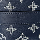 Calfskin Shadow Monogram Keepall Bandouliere 50 Ink Blue White