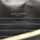 Grain De Poudre Matelasse Chevron Monogram Envelope Chain Wallet Black