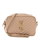 Calfskin Matelasse Monogram Lou Camera Bag Dark Beige