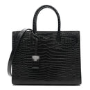 Calfskin Crocodile Embossed Baby Sac De Jour Black