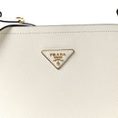 Saffiano Cuir Small Matinee Tote  Bianco Black