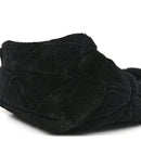 Shearling Nappa Triangle Quilted Patchwork System Tote Black