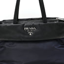 Nappa Nylon Soft Padded Shopping Tote Black Blue