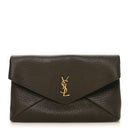 Grained Lambskin Large Cassandre Envelope Pouch Light Musk