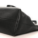 Vitello Daino Pocket Shopping Tote Black