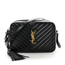 Calfskin Matelasse Monogram Lou Camera Bag Black
