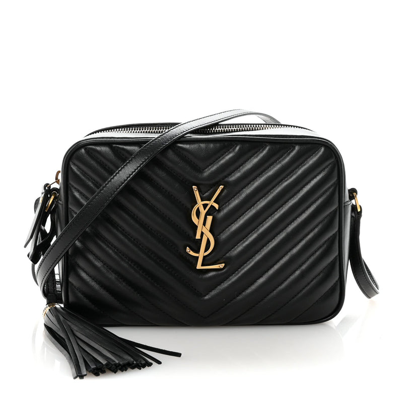 Calfskin Matelasse Monogram Lou Camera Bag Black