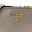 Vitello Phenix Double Zip Crossbody Bag Argilla